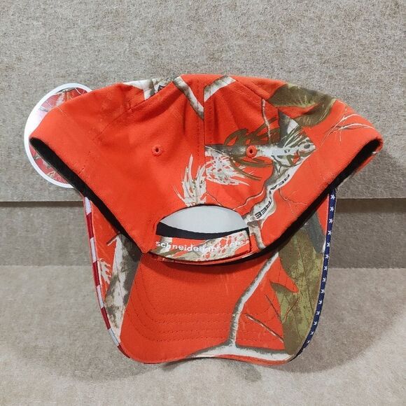 Realtree Schneider Orange Camo Strapback Structured Trucker Hat #U - Picture 4 of 4